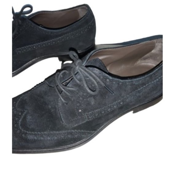 Men\'s TOD\'S Black Suede Lace Up Wingtip Oxford Brogue Dress Shoes Size 8.5 main image 8